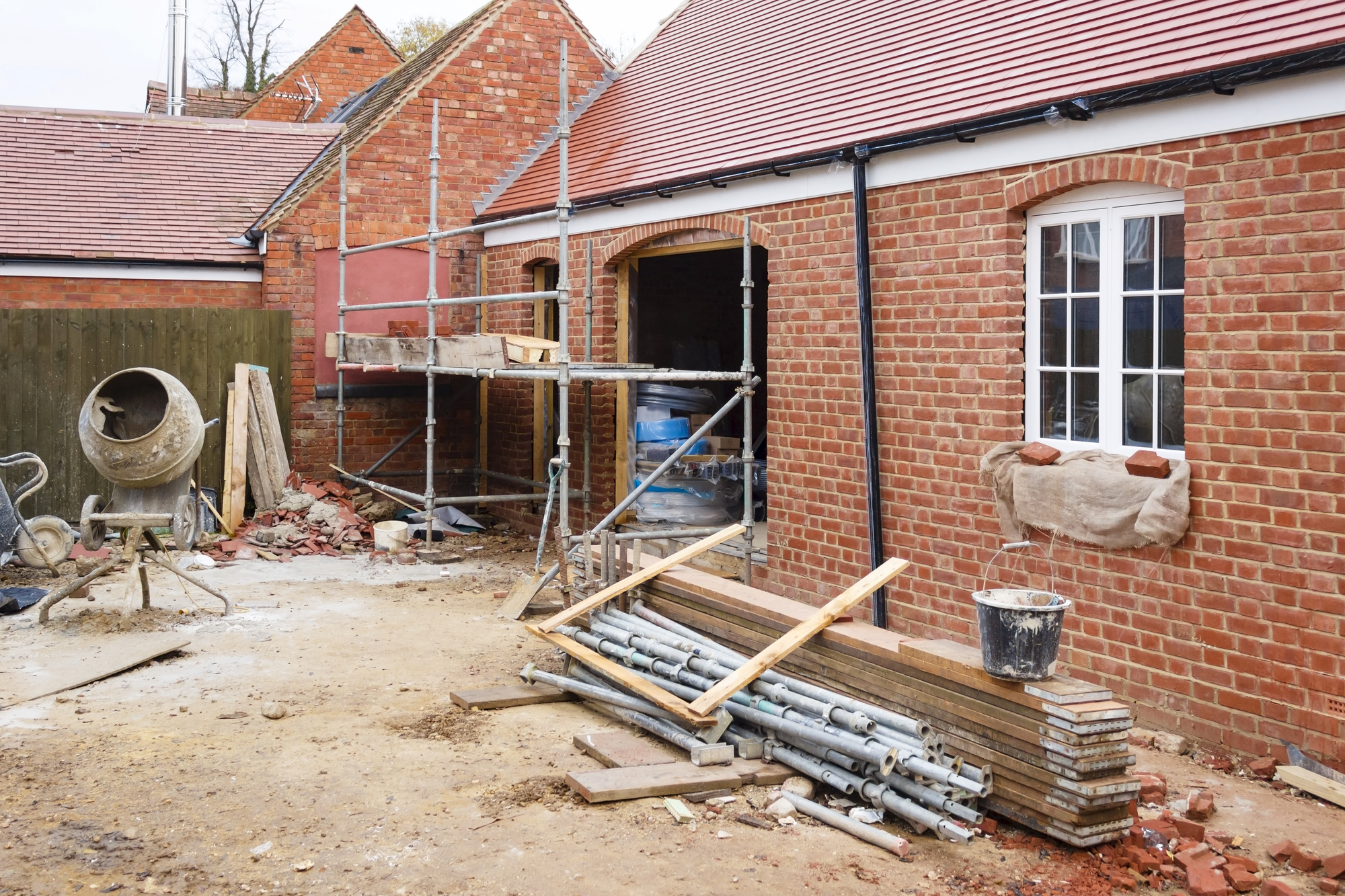 House extension project in progress i Stockport by Prima Construction