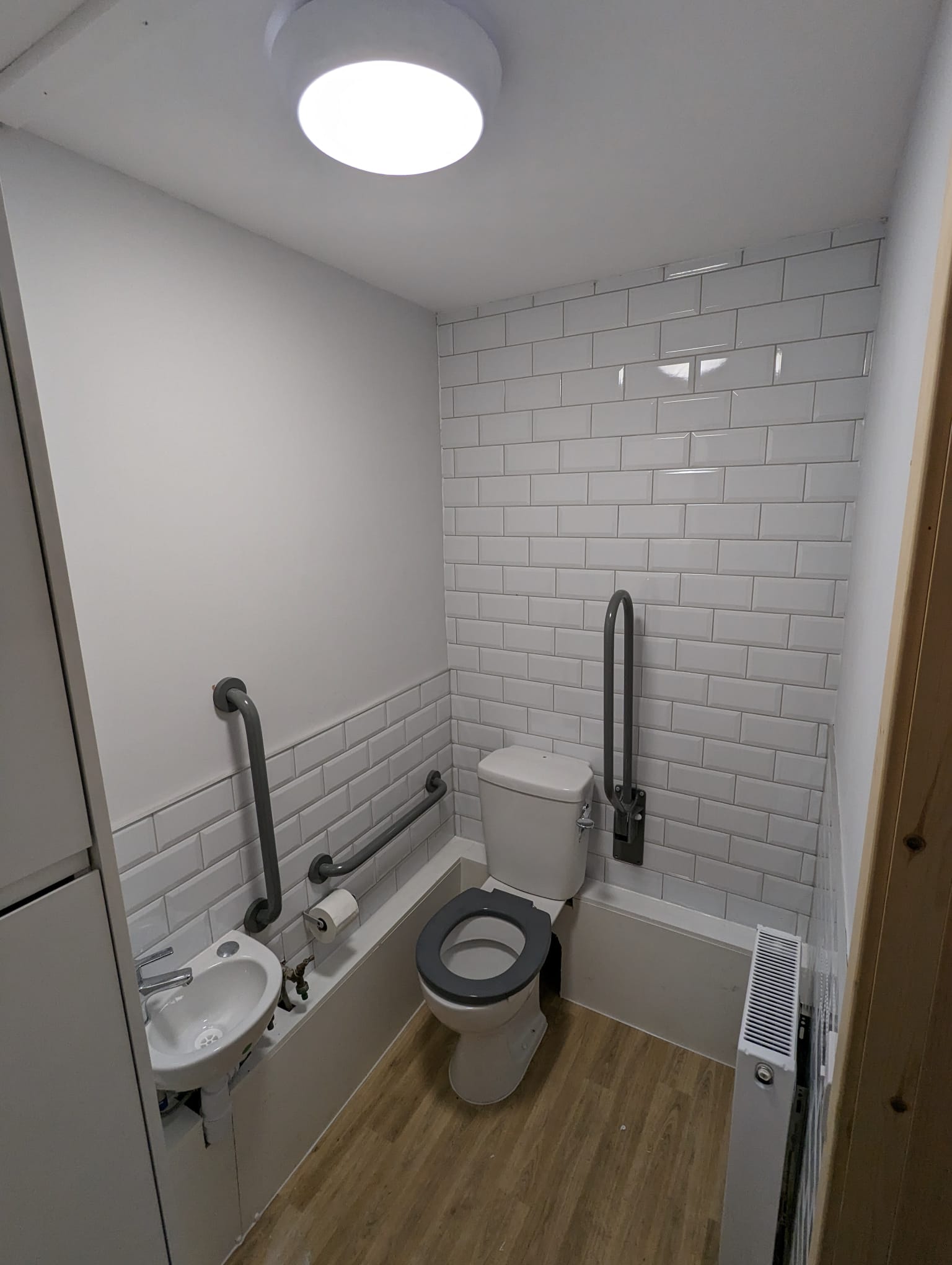Commercial disabled toilet refurbishment by Prima Construction